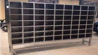 63格员工不锈钢碗柜出货了